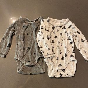 H&M Gender Neutral Kimono Onesies 1-2 Months